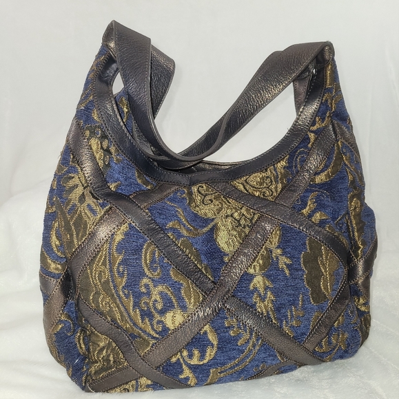 Chi by Falchi Hobo Tapestry Shoulder Bag Italy - Picture 3 of 10